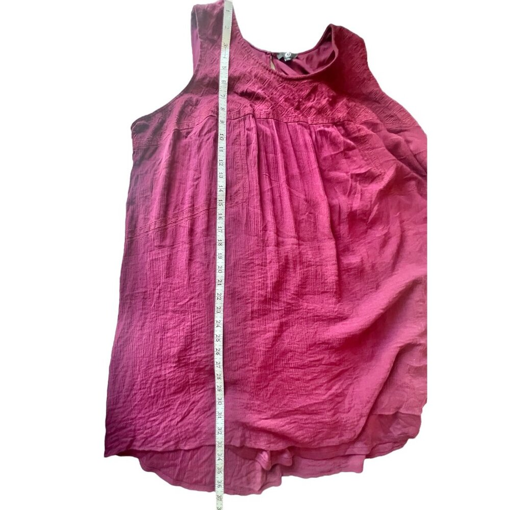 Womens 2X Maroon High/Low Dress By Ai  Diamond bodice Pattern Crinkle Fabric - Picture 9 of 16